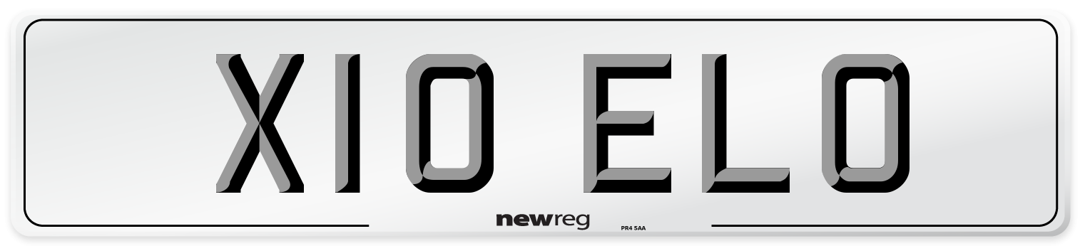 X10 ELO Number Plate from New Reg